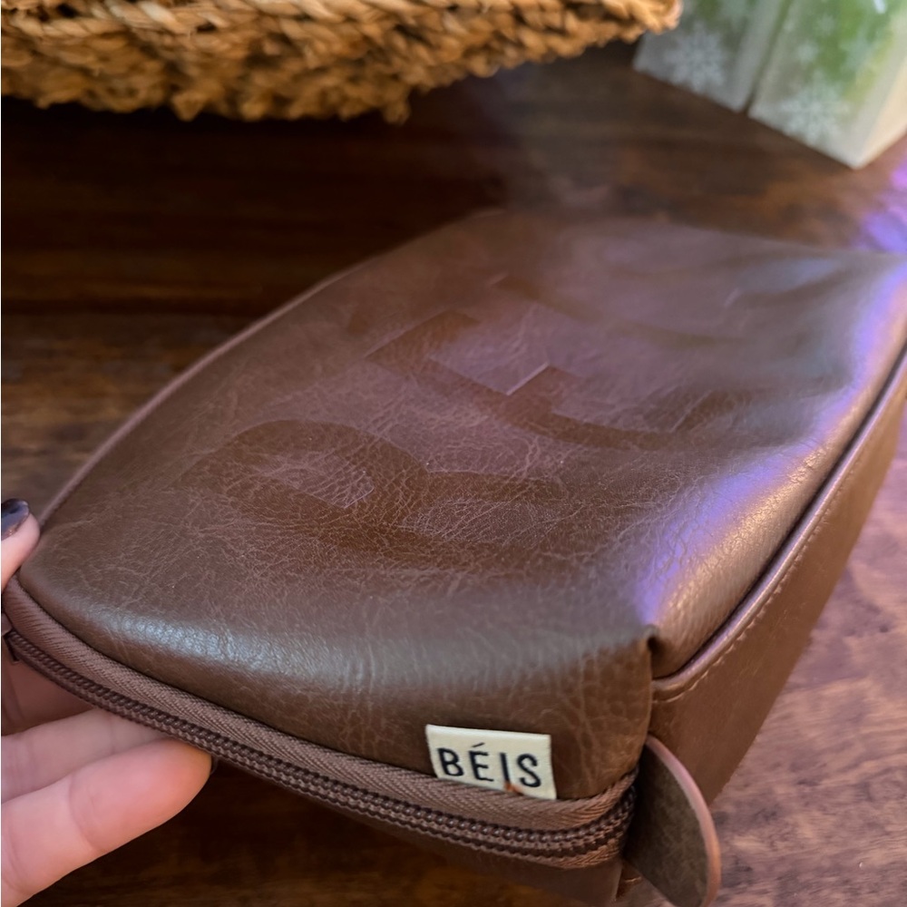 BEIS large makeup or essentials bag, in Maple color.